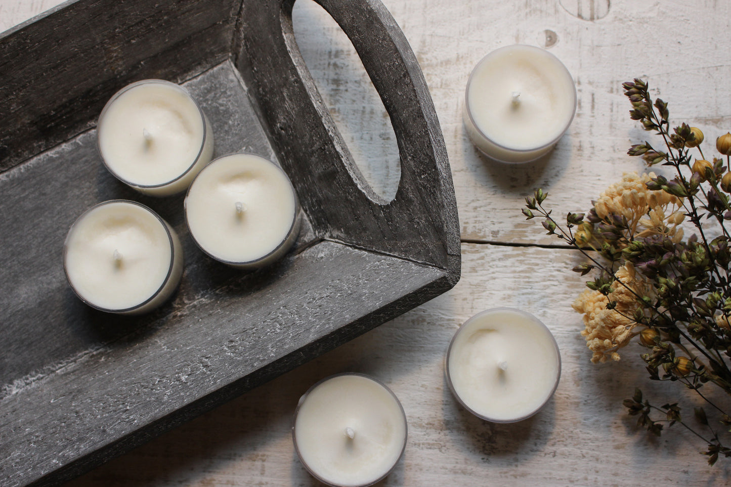 pure soy tea light candles - pack of 12
