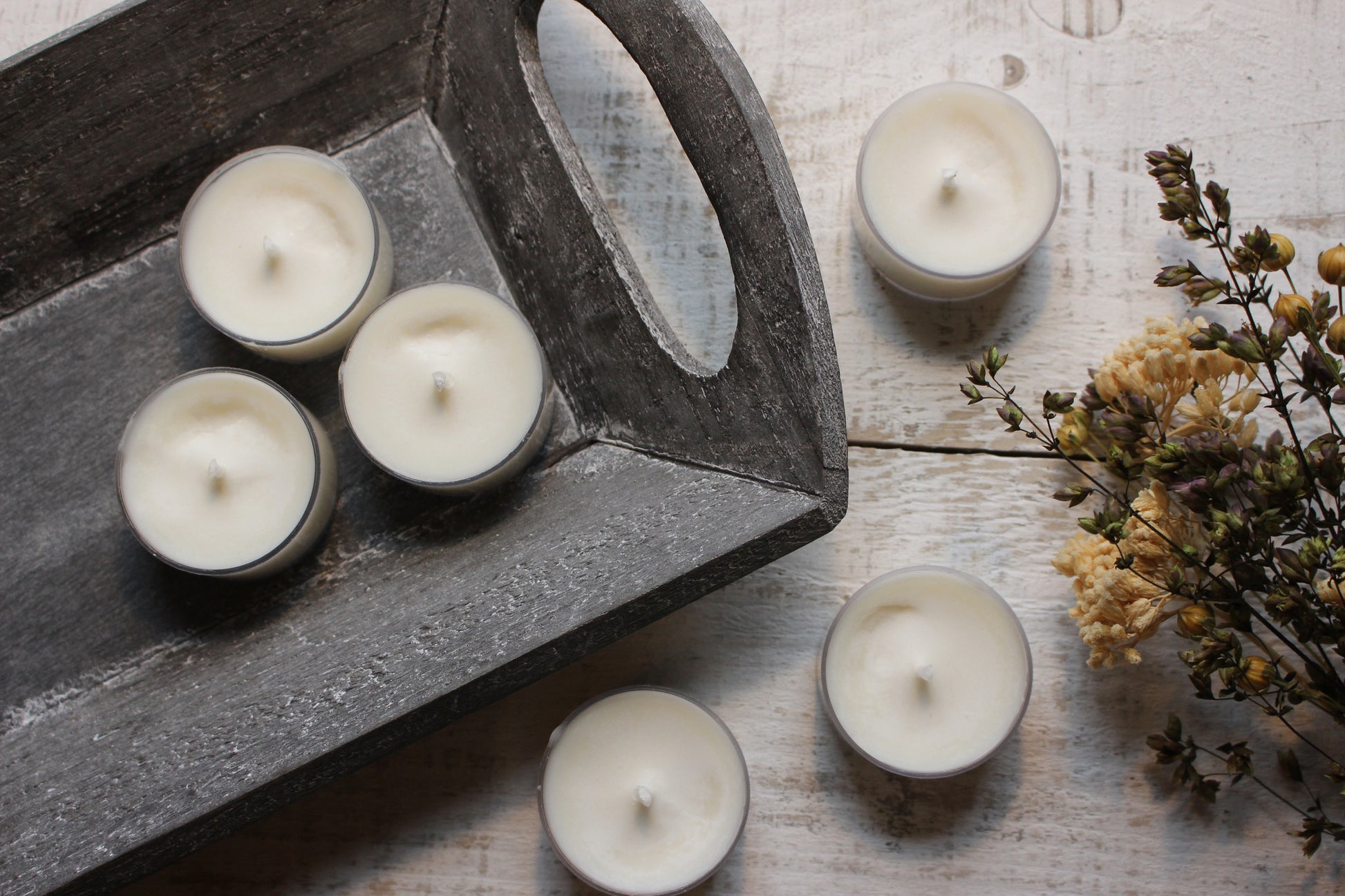 pure soy tea light candles - pack of 12
